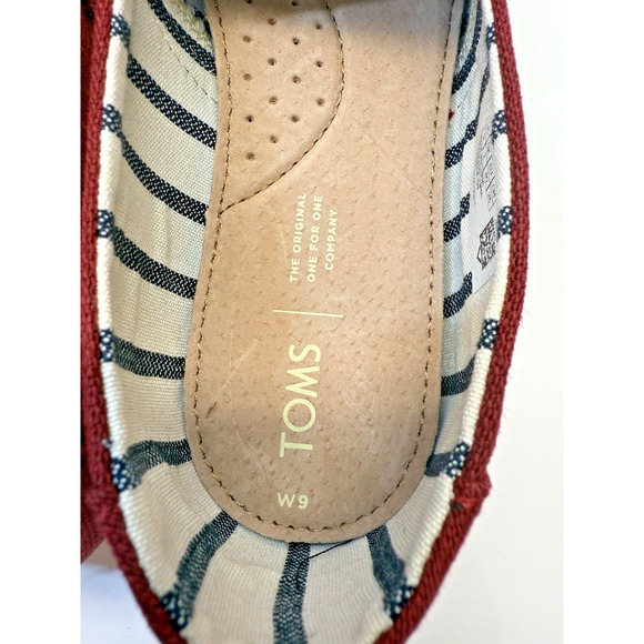 TOMS Classic Black Cherry Heritage Canvas Women's Size 9 New With Box - Picture 5 of 11